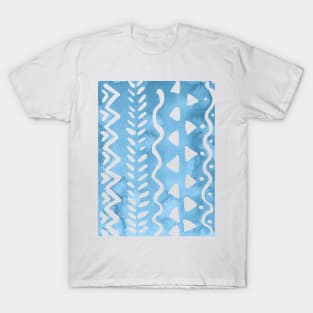 Loose boho chic pattern - blue T-Shirt